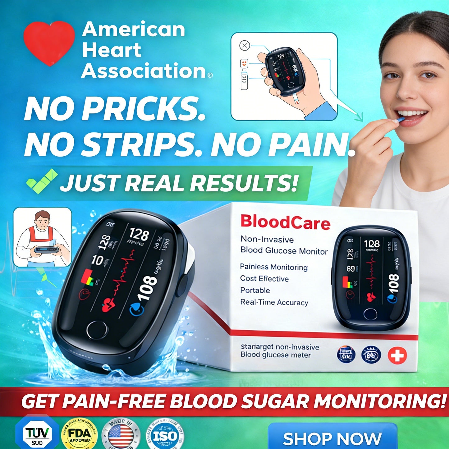 2026 Non-Invasive Smart Glucose Meter-No Needles · No Blood